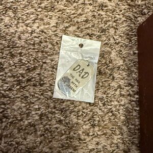 Dad Dog Tag Keychain